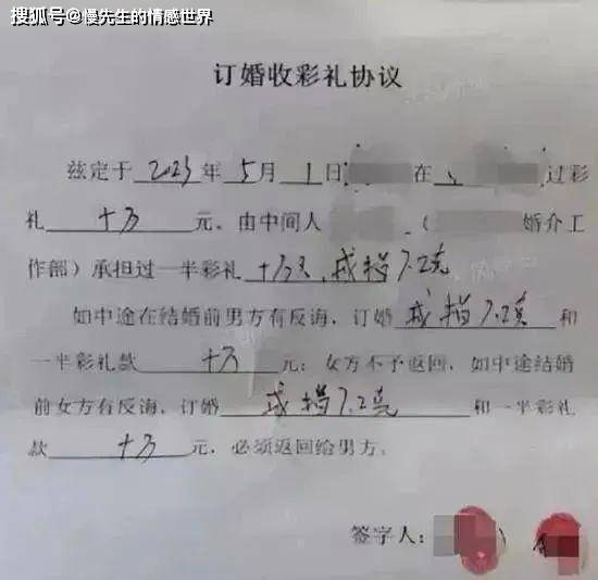 订婚彩礼单怎么写图片