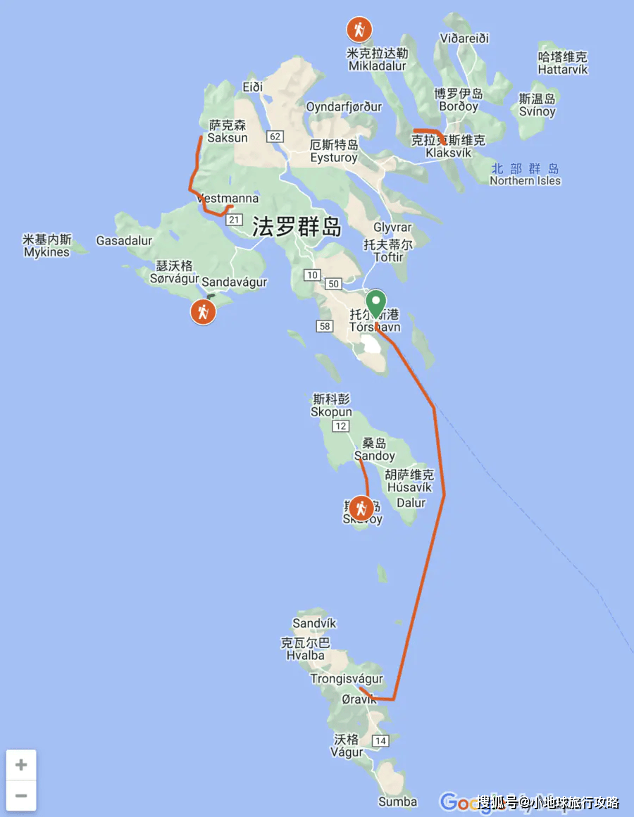 法罗群岛地图位置图片
