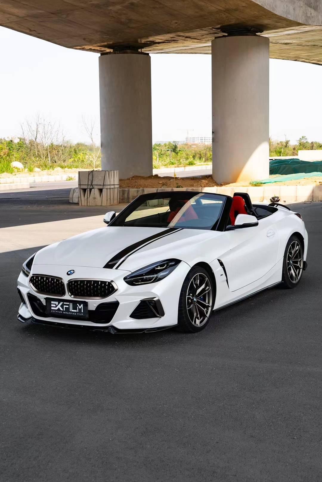 宝马z4-ek改色膜电光金属白,"白色控"必入_搜狐汽车