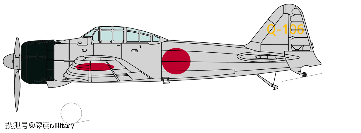 画一个日本零式战机图片