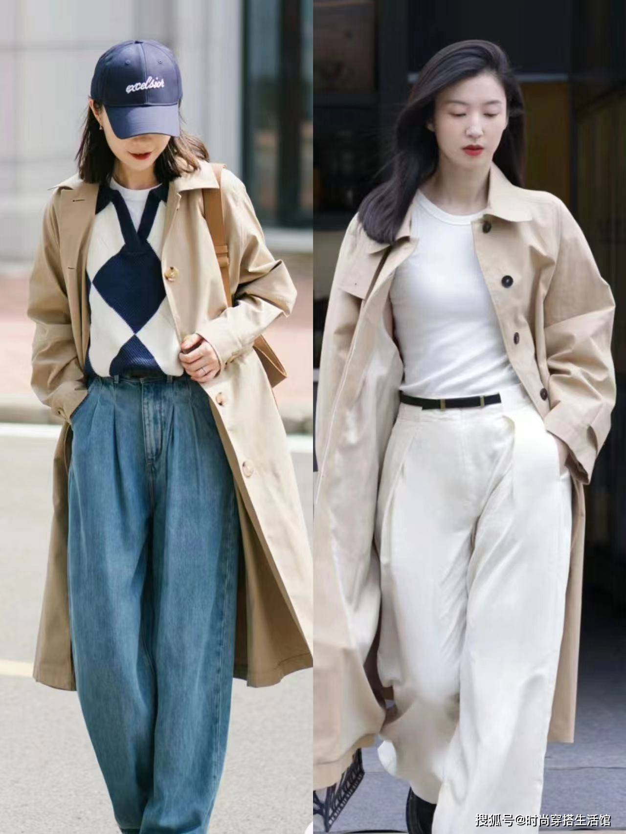 原创上海女生是真会穿满街都是风衣奶奶裤却个个洋气好看