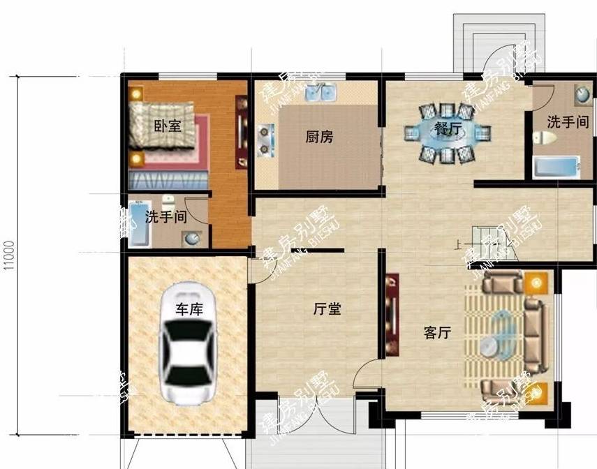 带车库和阳光房的四层农村别墅,建一栋好房享百年福气