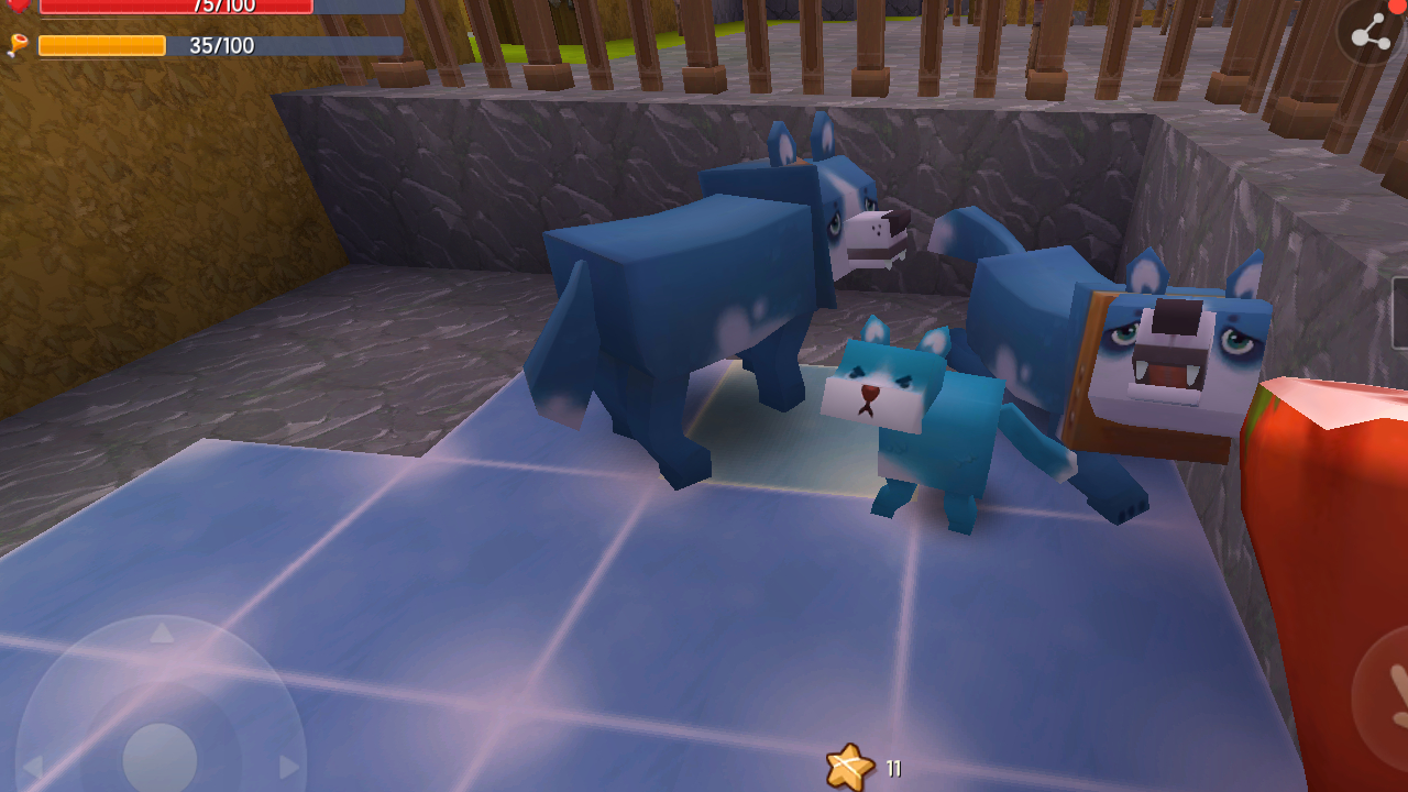 迷你世界狼爸狼妈和狼宝宝快乐地生活