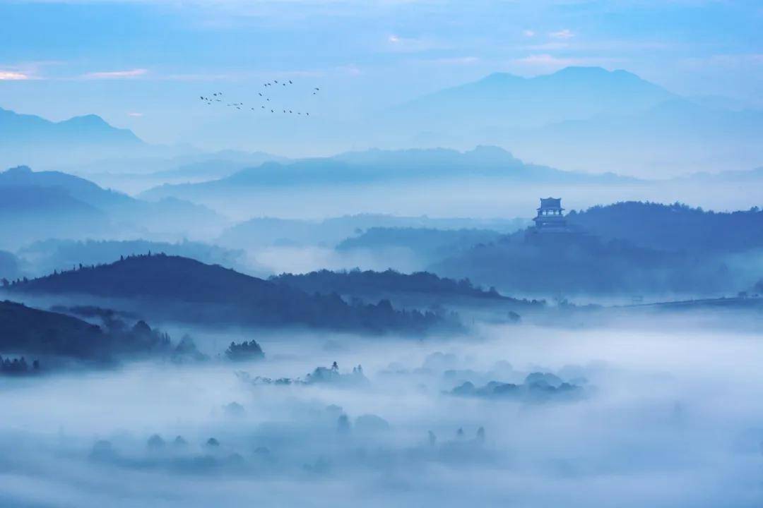 空灵意境山水图片