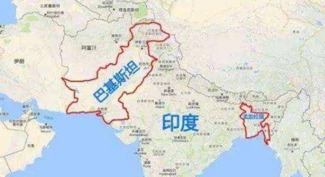 而这是的孟加拉国子被印度隔在东边,成了巴基斯坦的一块飞地,名字叫东