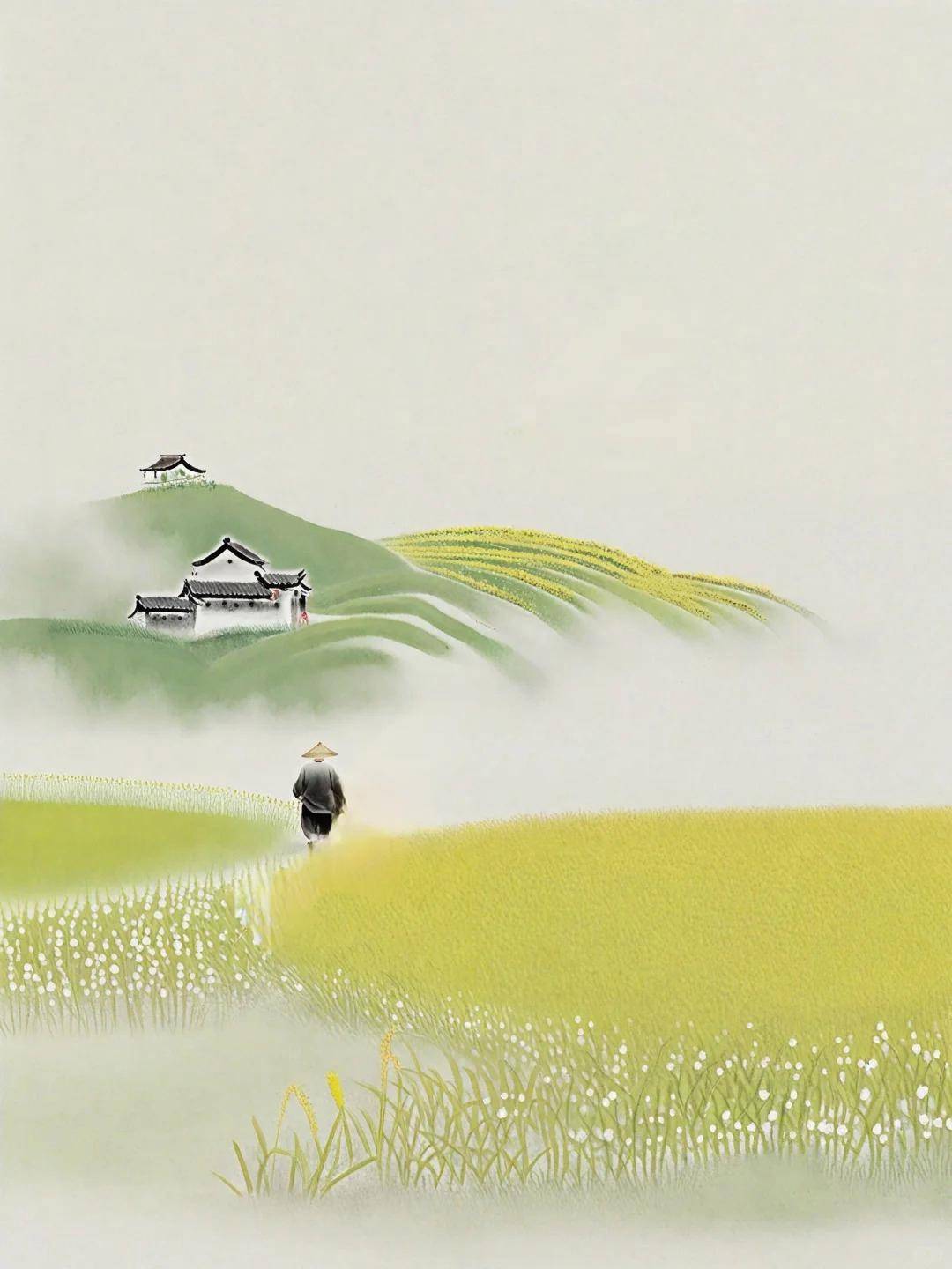 50句清浅田园诗词心灵的创伤灵魂的焦灼且任稻麦花香来抚慰