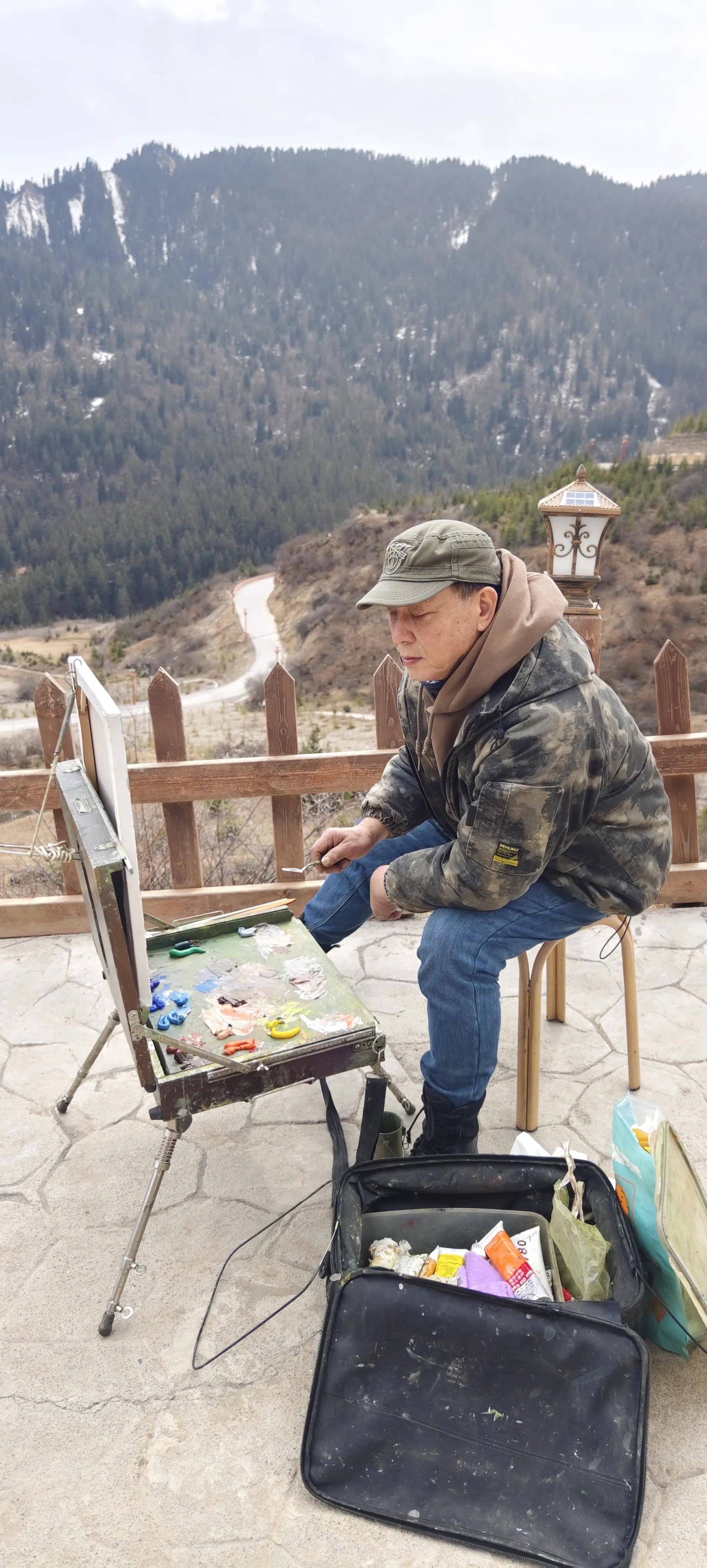 梁勤丰甘南油画写生2024年3月