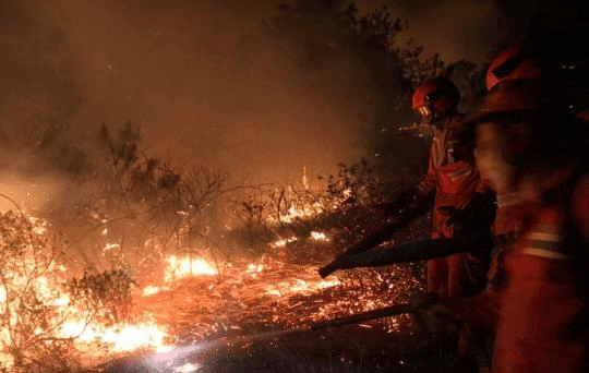原创云南大理突发山火浓烟滚滚火光冲天如何有效防范春季山火