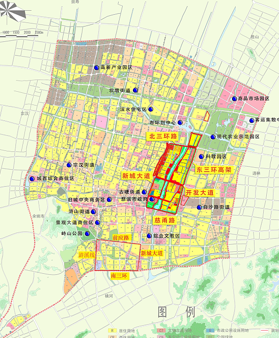 当我们俯瞰慈溪地图时,慈溪新中心——新城河板块——以类似于上海