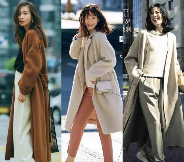 原创大衣下面尽量少配裤子今年流行这样穿时髦保暖又高级