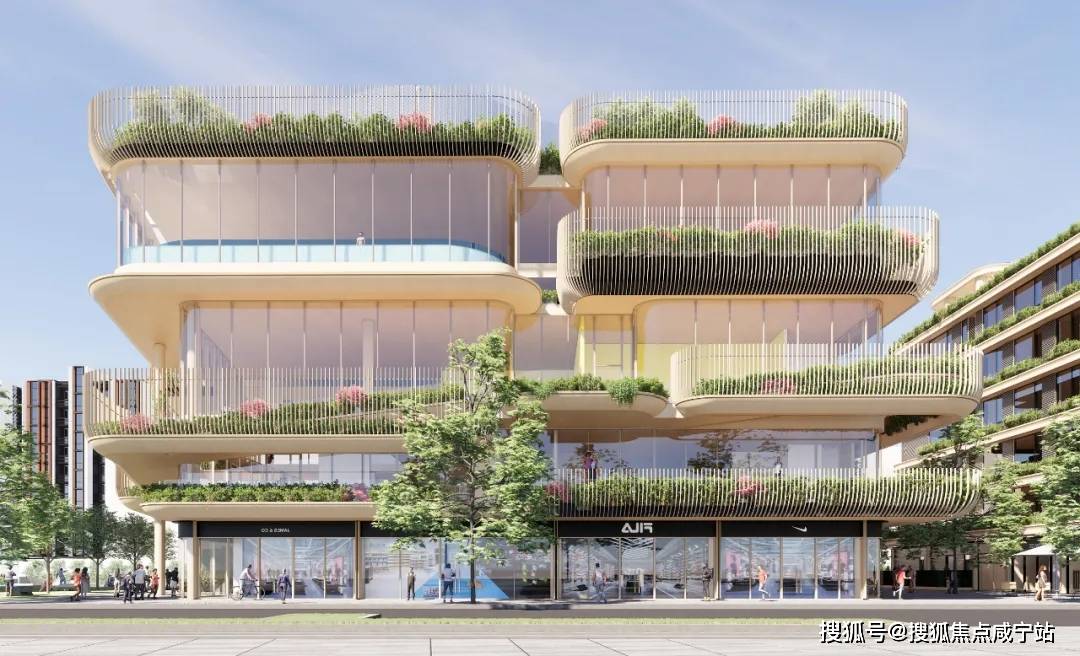 体育花园效果图其中,体育中心将打造立体运动场,配置无边泳池,篮球馆