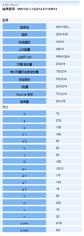 德国轴承snv125l22214e1km14德国迈克弗轴承德国seor进口轴承