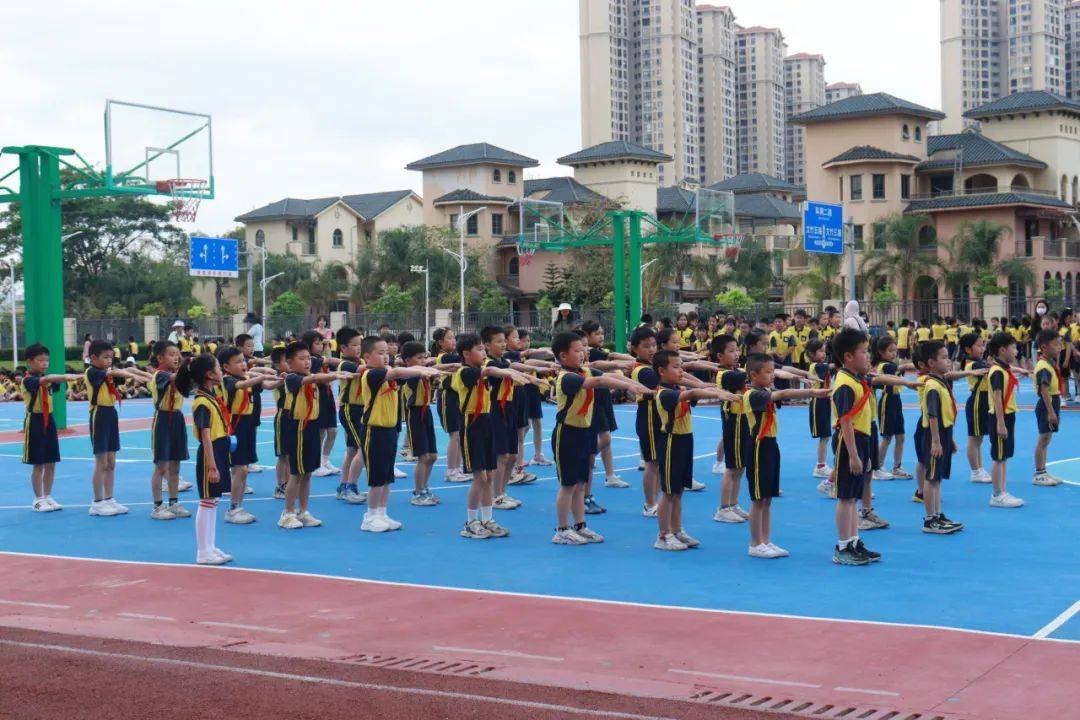 关注队列队形展风采强健体魄恰少年惠州市惠城区金山湖小学队形队列