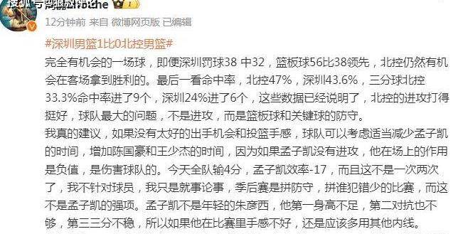 原创这是犯罪孟子恺3分4中0的效率球队倒数第二的争议引起媒体的愤怒