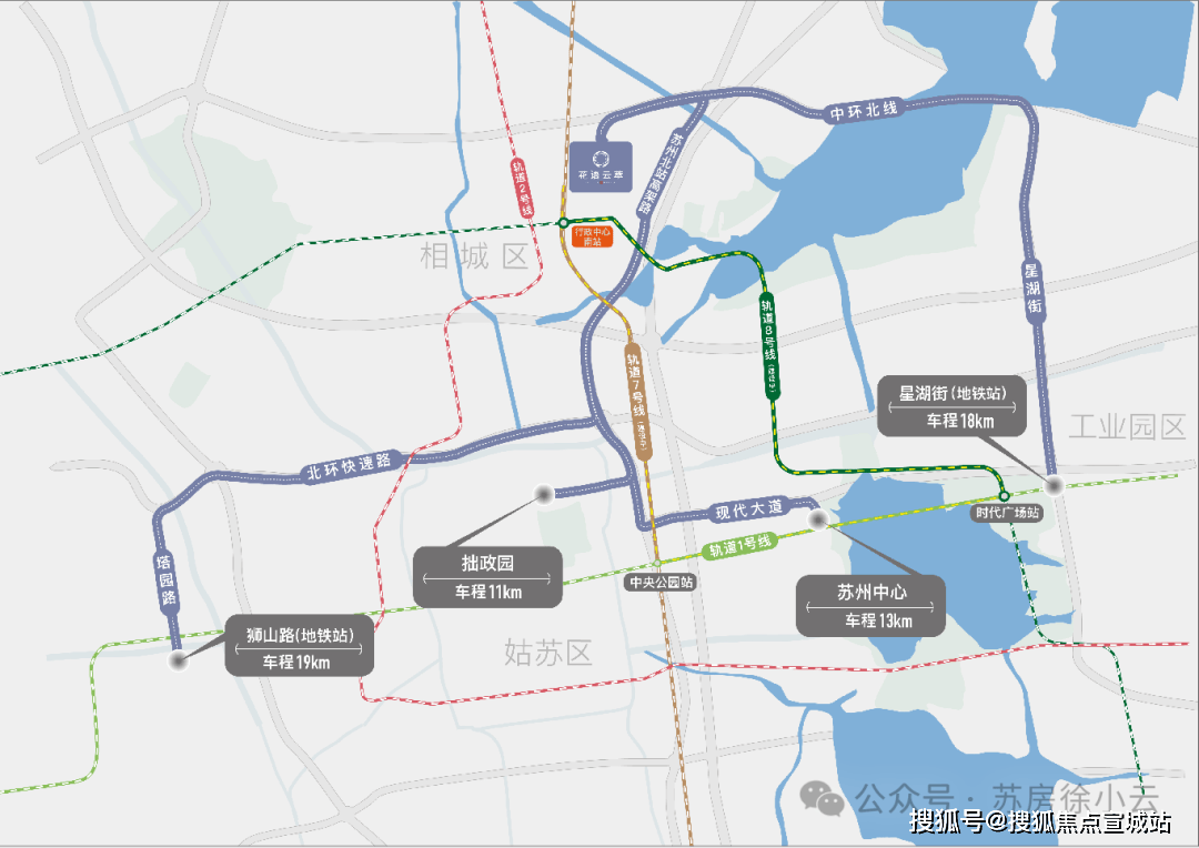 澄阳路,相城大道,524国道;【三横】春申湖东路,华元路,阳澄湖中路
