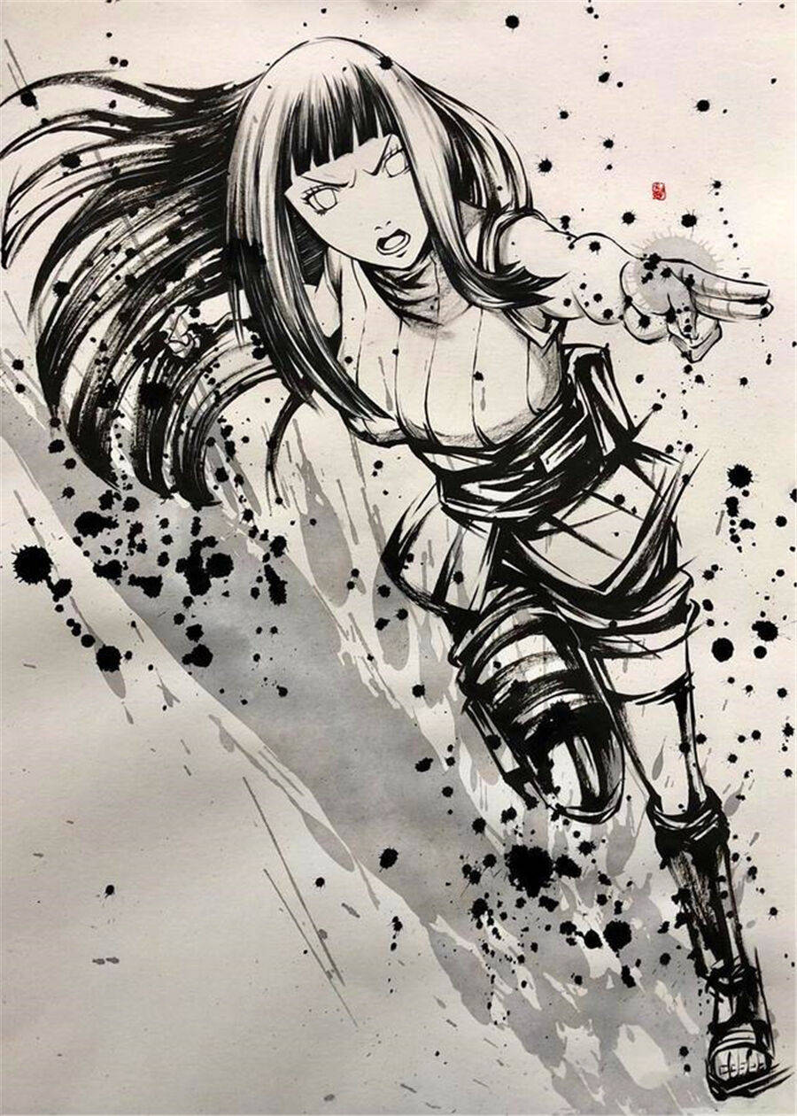 火影当忍者们遇上中国风水墨画风带土鼬很帅雏田小南美如画