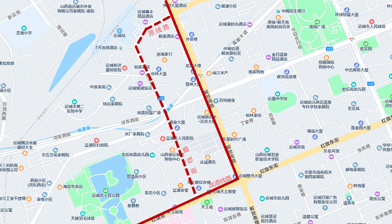 运城市公交线路图最新图片