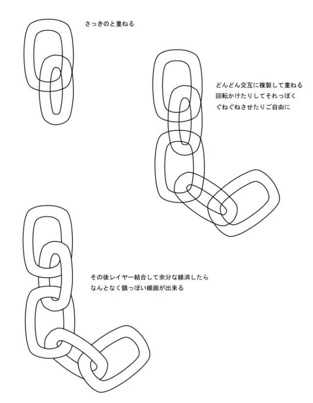 水彩之翼教育 动漫铁链怎么画?简易铁链的画法教程