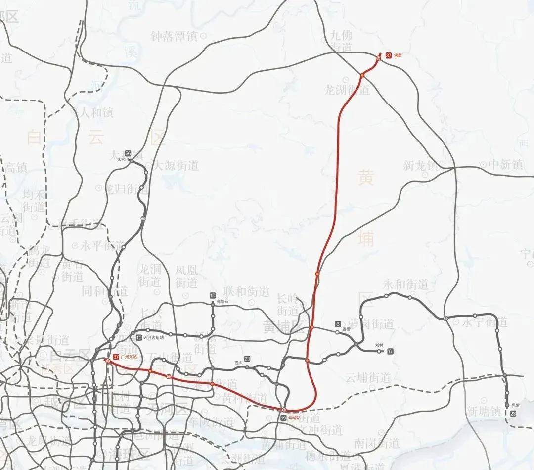 广州地铁37号线走向图片