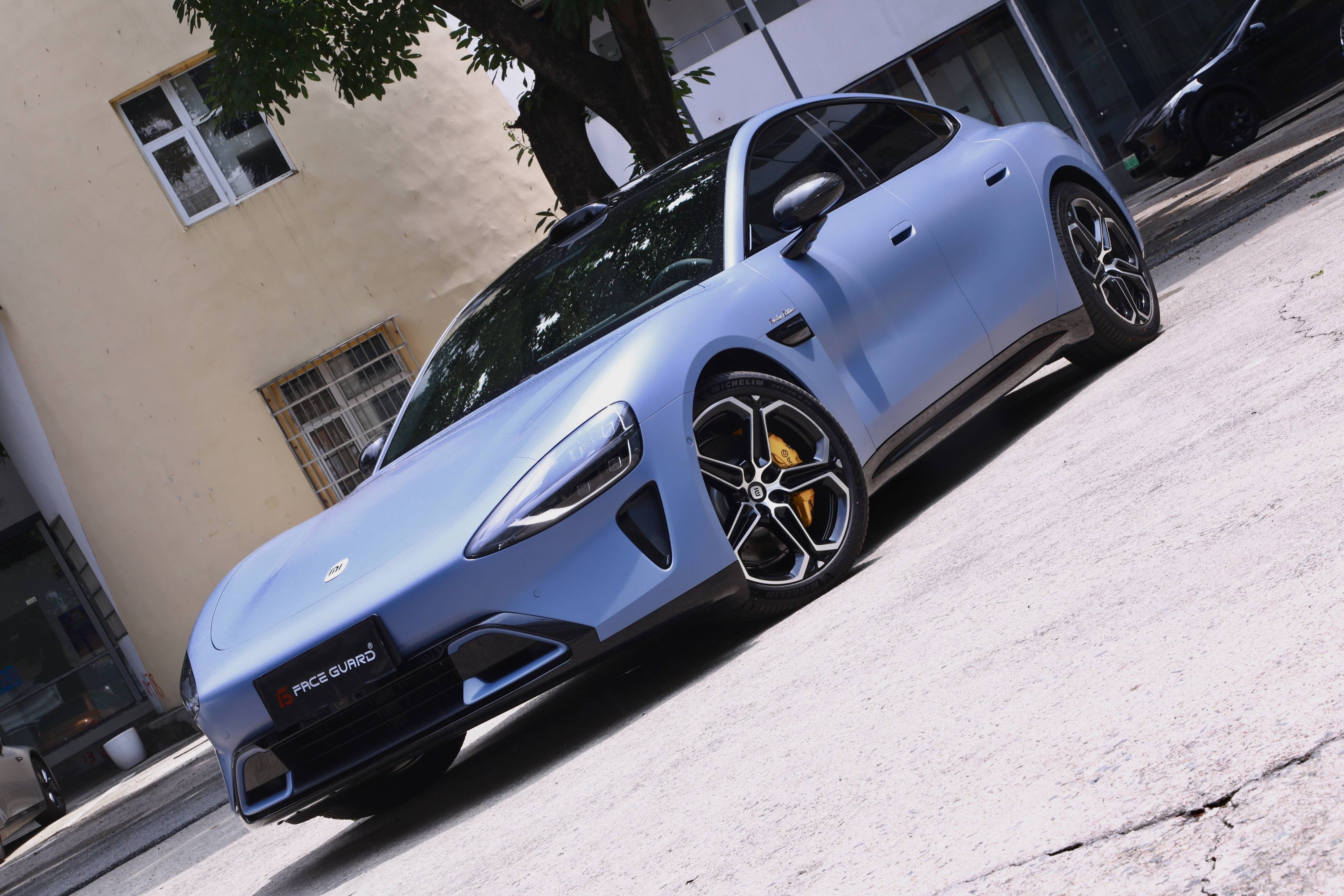 小米su7装贴face guard哑光车衣,磨砂质感超显高级!