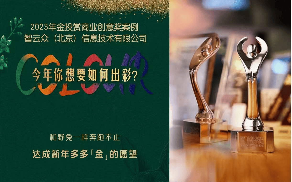 智云众荣获2023年金投赏商业创意奖铜奖