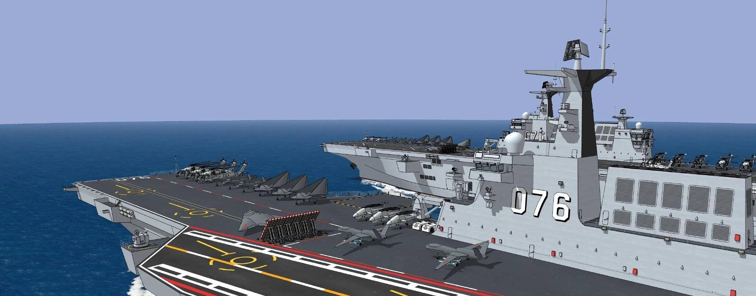 076两栖攻击舰,排水量5.5万吨,解放军海军到底需要多少艘?