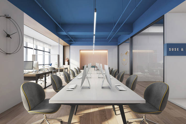 陕西共享办公室装修设计,写字楼装修,办公空间装修