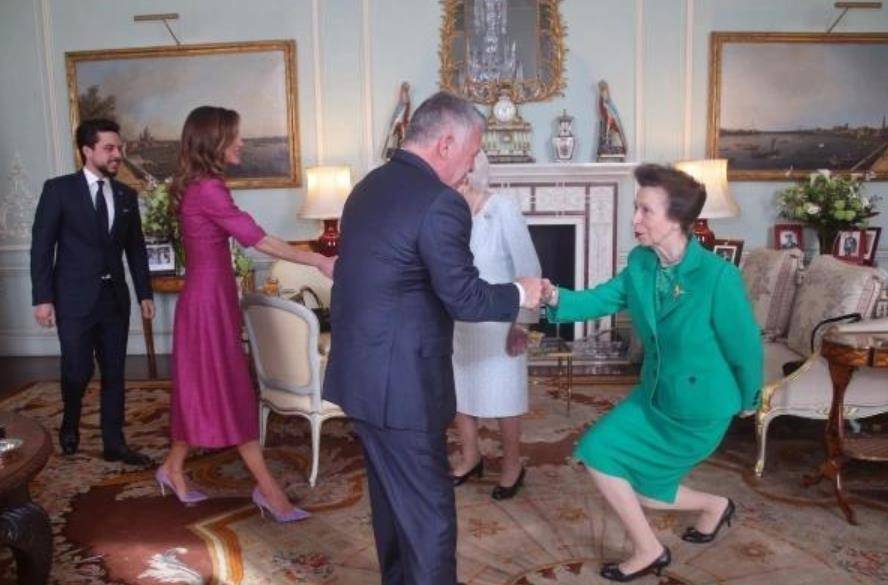 当卡米拉遇上小23岁的"中东戴安娜",也要行屈膝礼,伴妃太憋屈_英国