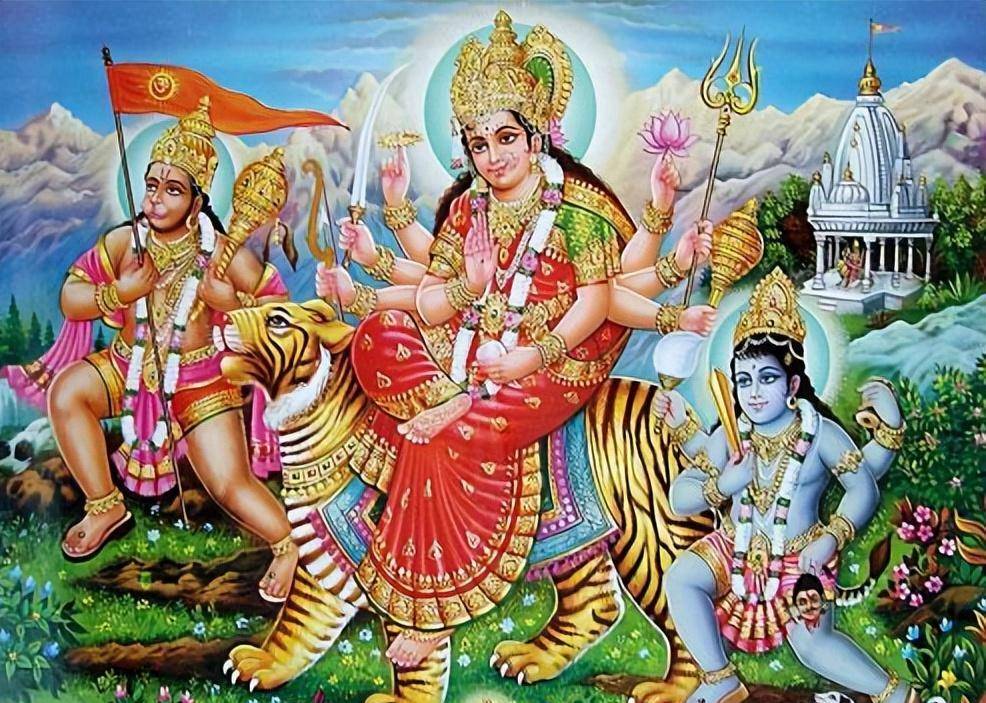 又有一双温柔的眼睛,而公牛强壮有力,象征男性力量与气魄,所以印度教