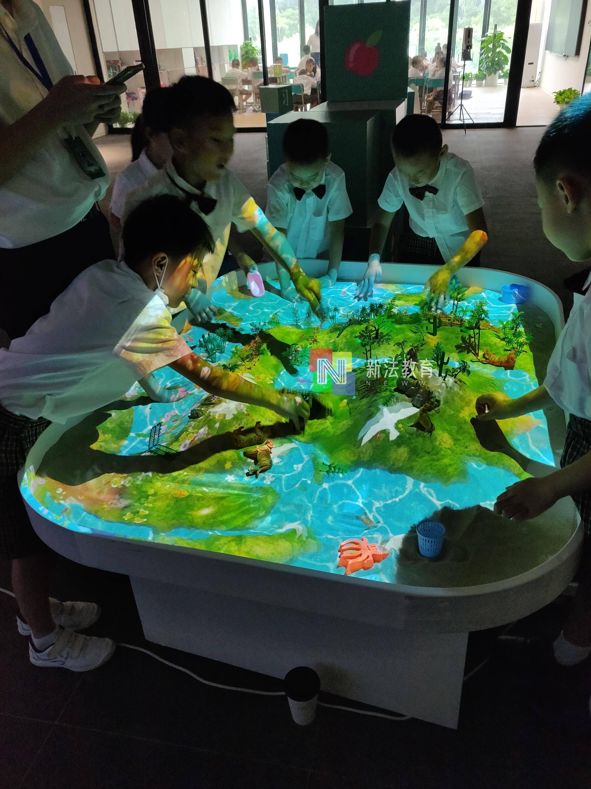 中小学校园数字化地理教室设备,新法教育ar互动地理沙盘!