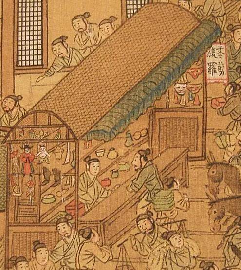 将清明上河图放大50倍后,发现一尴尬细节,树下睡觉的男子在干嘛