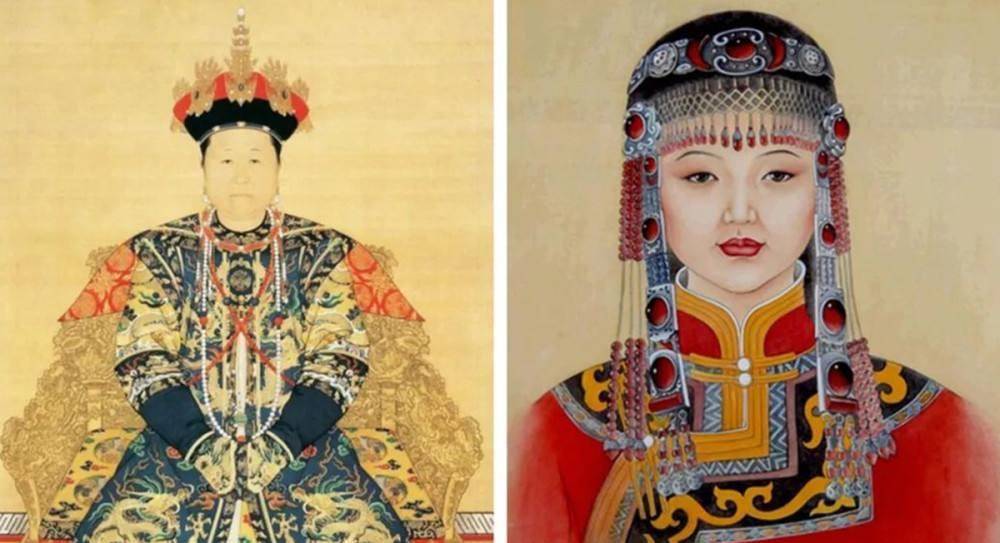 孝庄晚年画像与早期画像对比不过不管岁月如何更迭,一个人的脸型是不