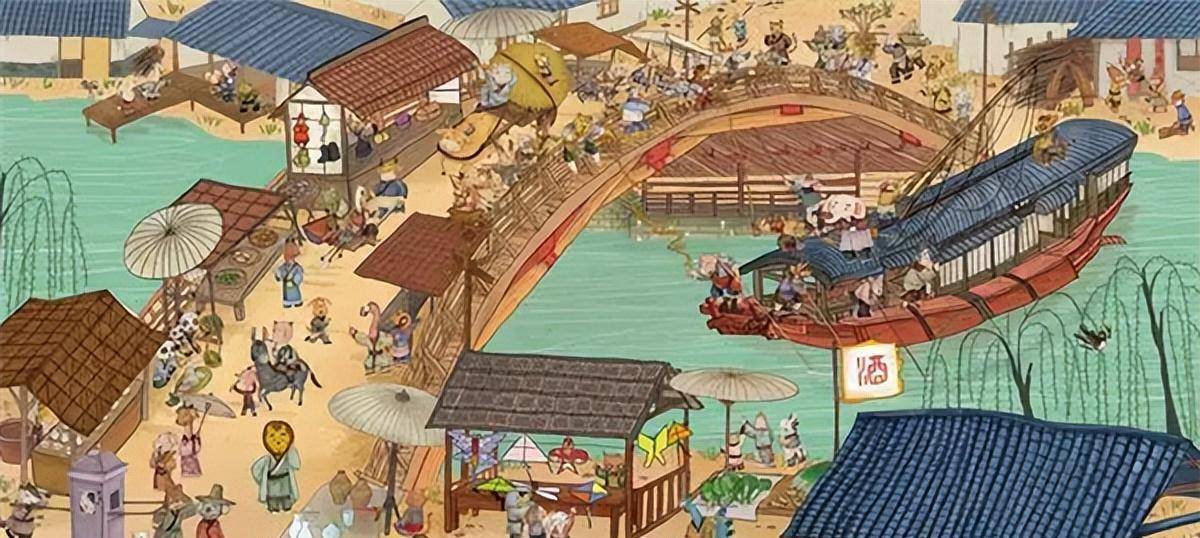 将清明上河图放大100倍,发现一尴尬场景,树下睡觉小伙在干什么