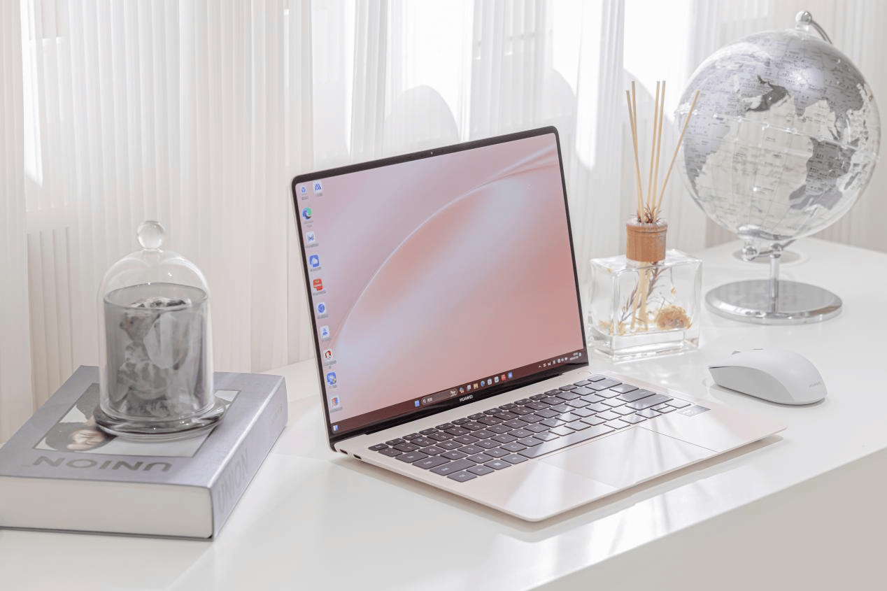 华为粉色笔记本开箱鉴赏,华为matebook x pro拂晓粉520送礼的新选择!