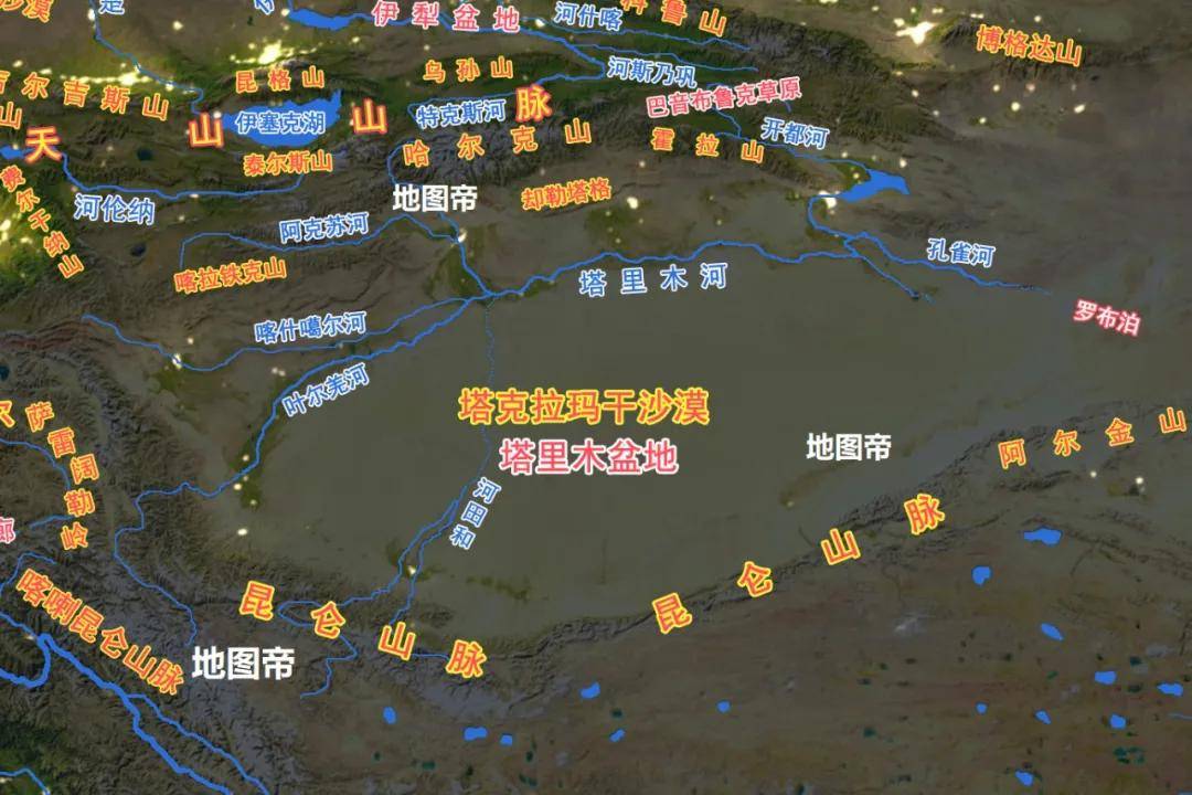 尉且沙漠公路线路图图片