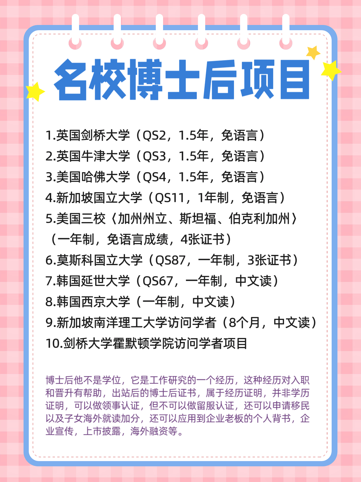 牛津大学林肯学院博士后