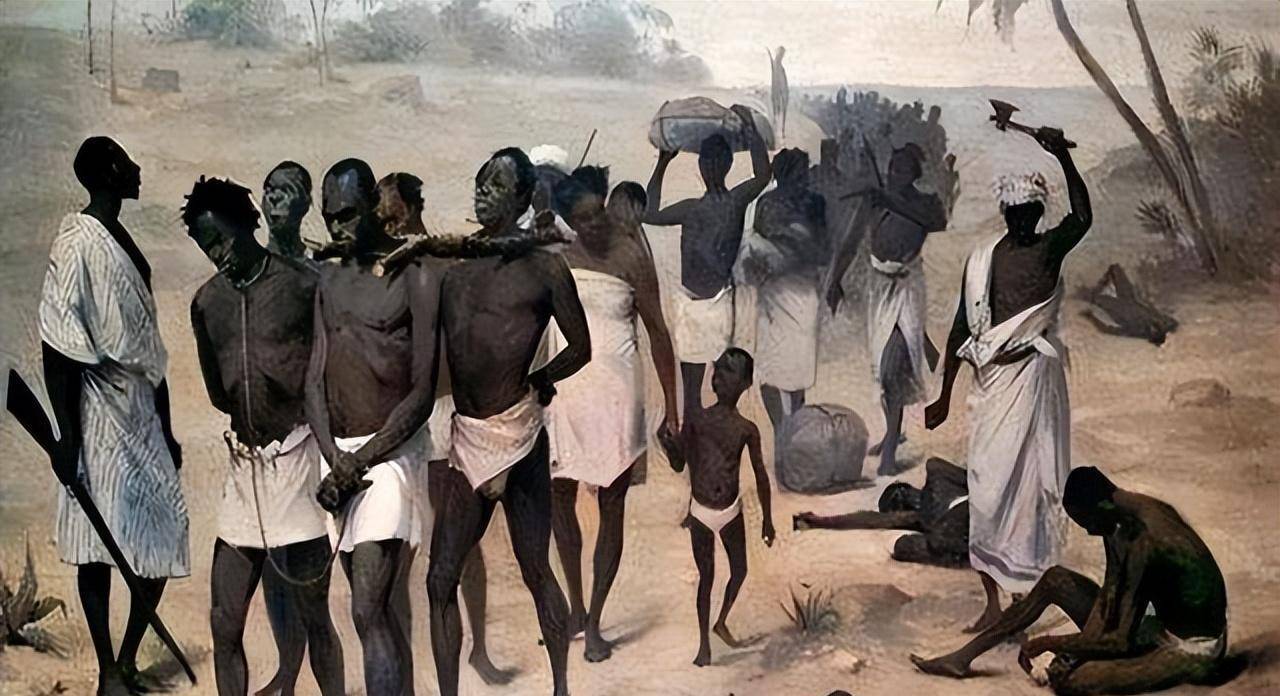 悲惨的非洲黑奴:男性被关进船底,女的在甲板上发出声声惨叫