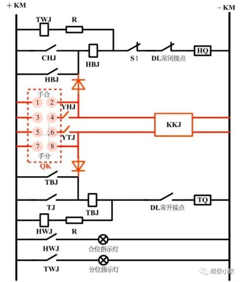 断路器控制回路断线分析_接点_操作_继电器