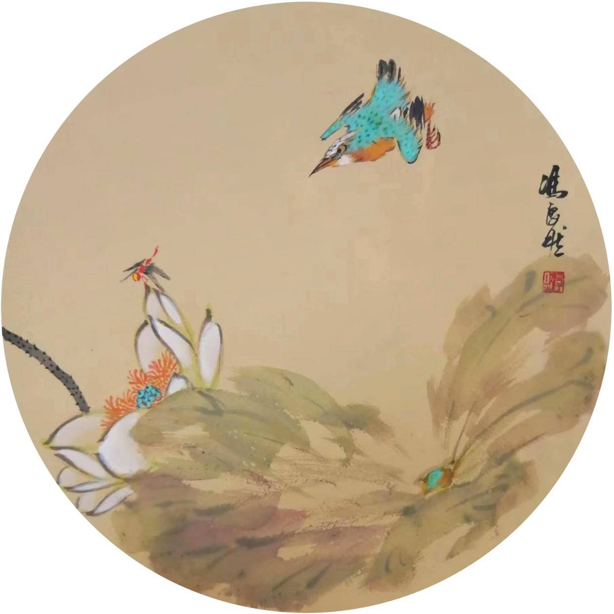 为王雪涛先生再传弟子,拜天津书画名家殷龙先生门下,又经王书平先生