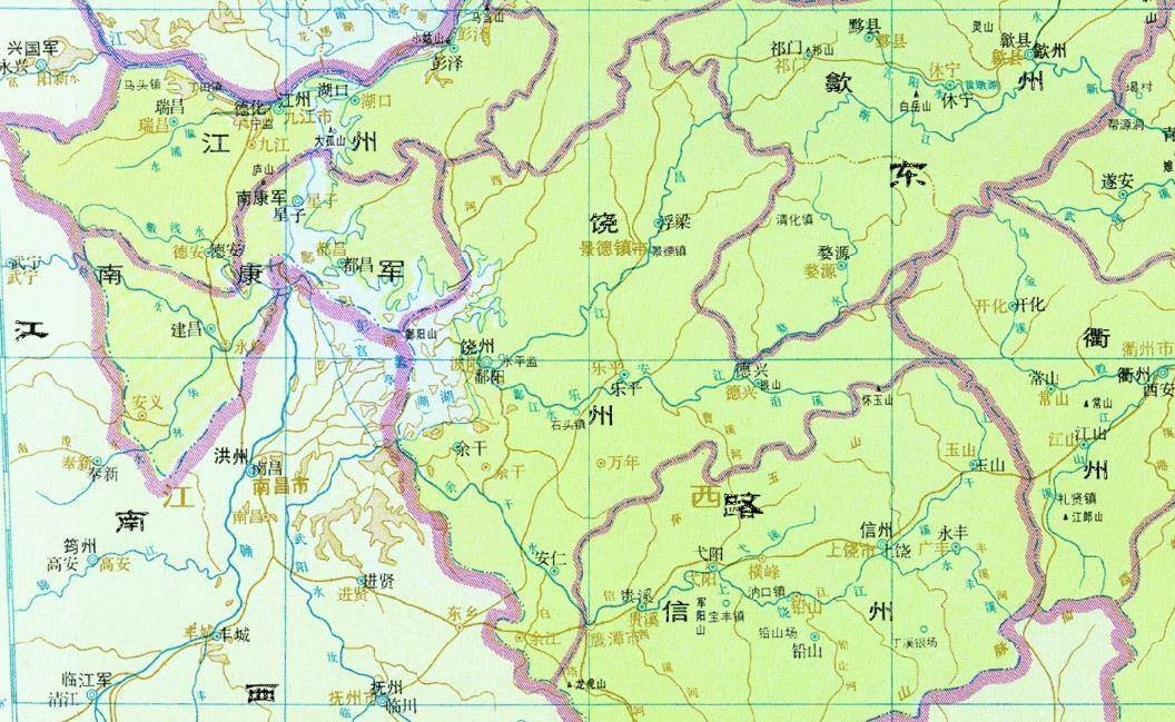 宋代时,江西境内十三州,军,哪些属江南西路?