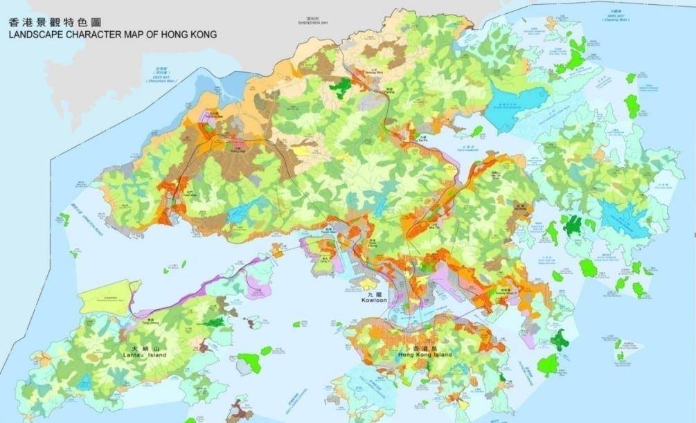 香港人口密度分布图图片