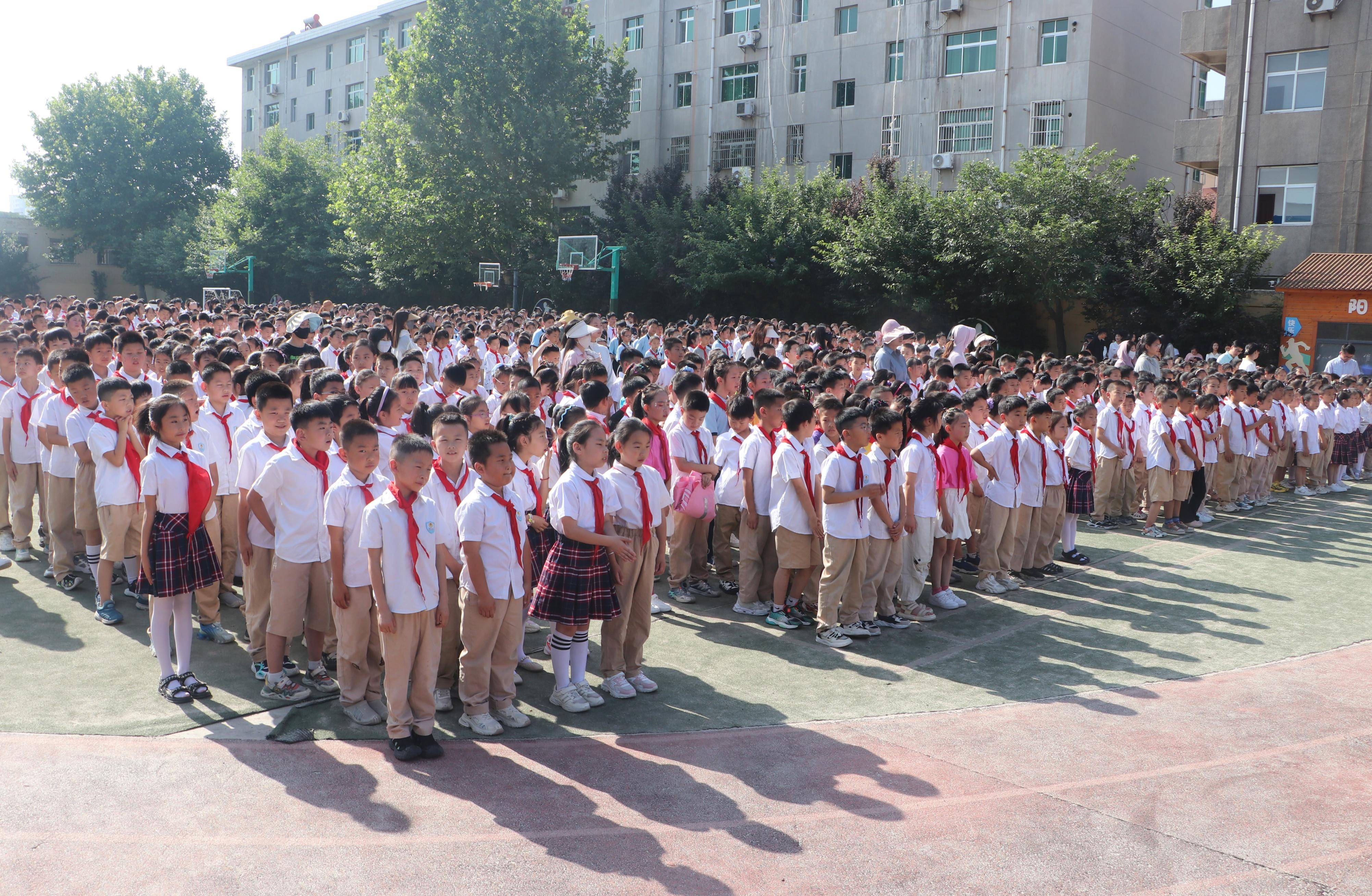 临渭区胜利小学党支部书记,校长贺海阔,党支部副书记许军红,副校长