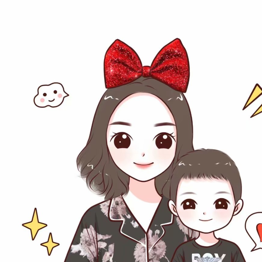 原创            送给妈妈的特别礼物，超有爱的母子头像设计，喜欢吗？-母子头像亲子卡通