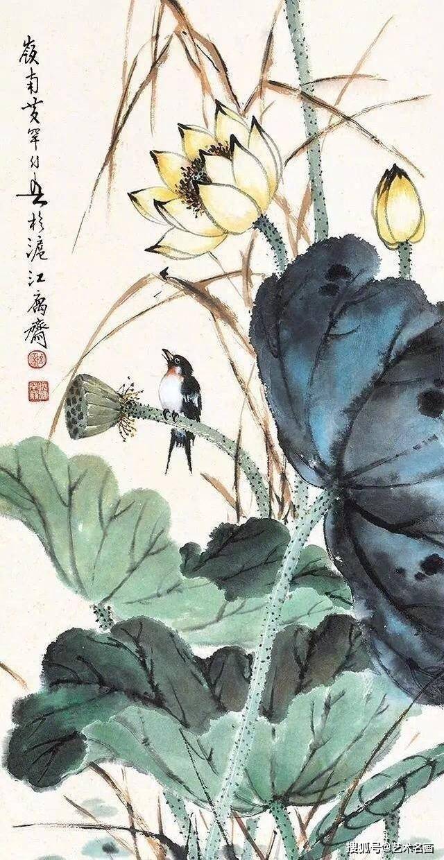 写意荷花︱黄幻吾国画作品
