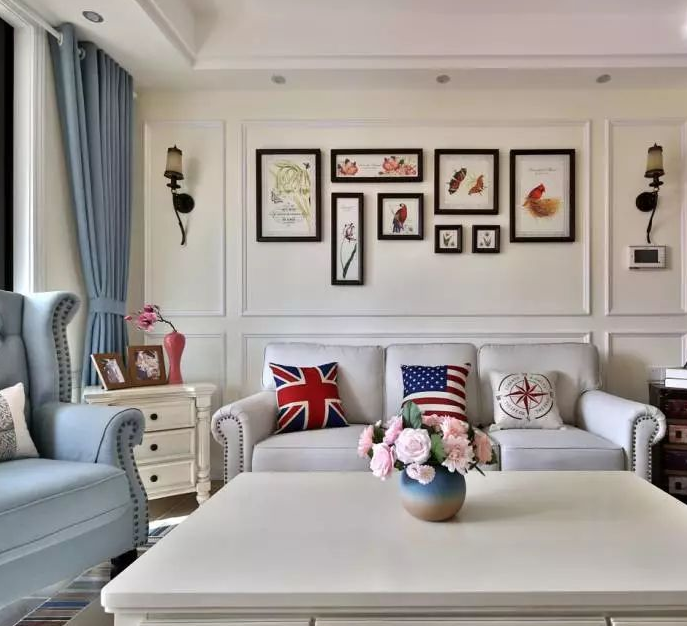 126平美式新房,头一次见这么漂亮的客厅,有钱照着装错不了!