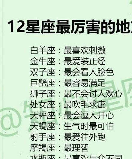 十二星座最厉害的地方,天蝎座的人最爱吃醋