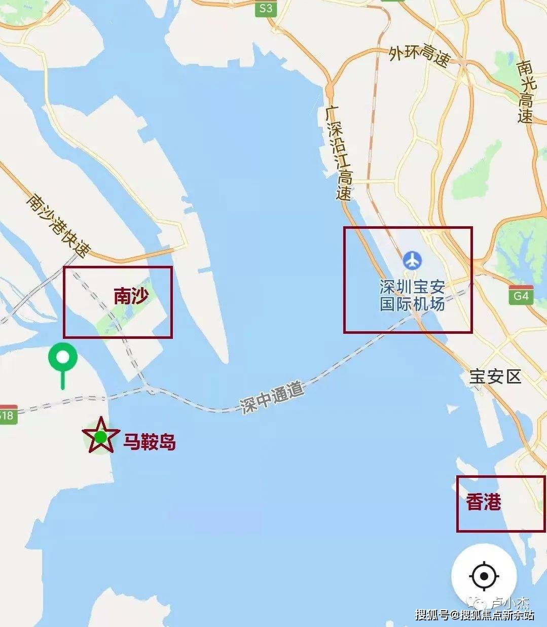 中山马鞍岛地图图片