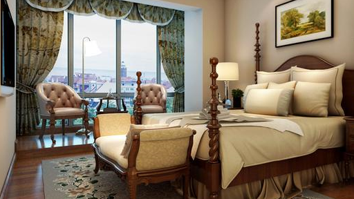 温馨的美式卧室,感受沉稳的魅力!