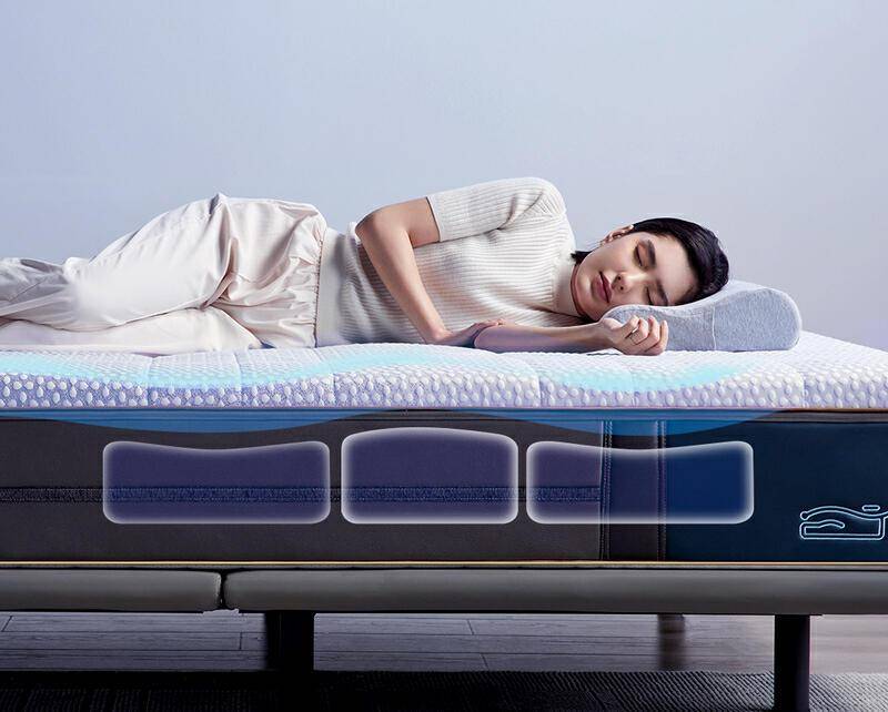智能调整软硬 主动护腰脊 8H AI智能撑腰护眠床垫