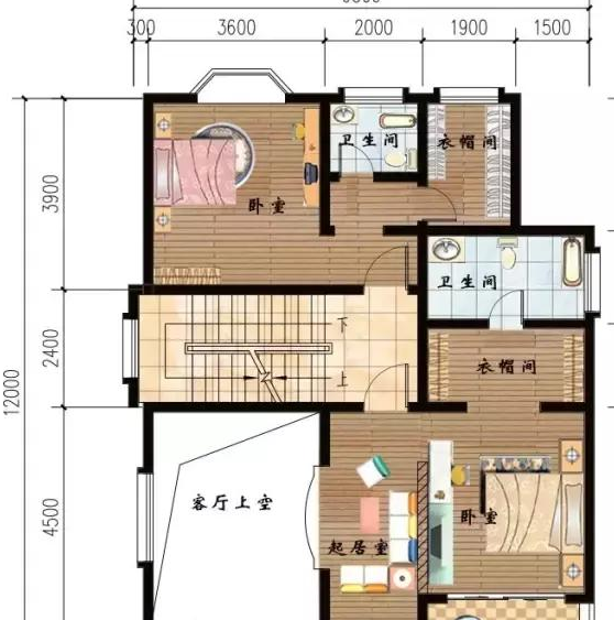 开间9米的三层别墅,这一款设计就是你理想的户型